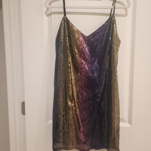 Sequin Dress Purple/Green